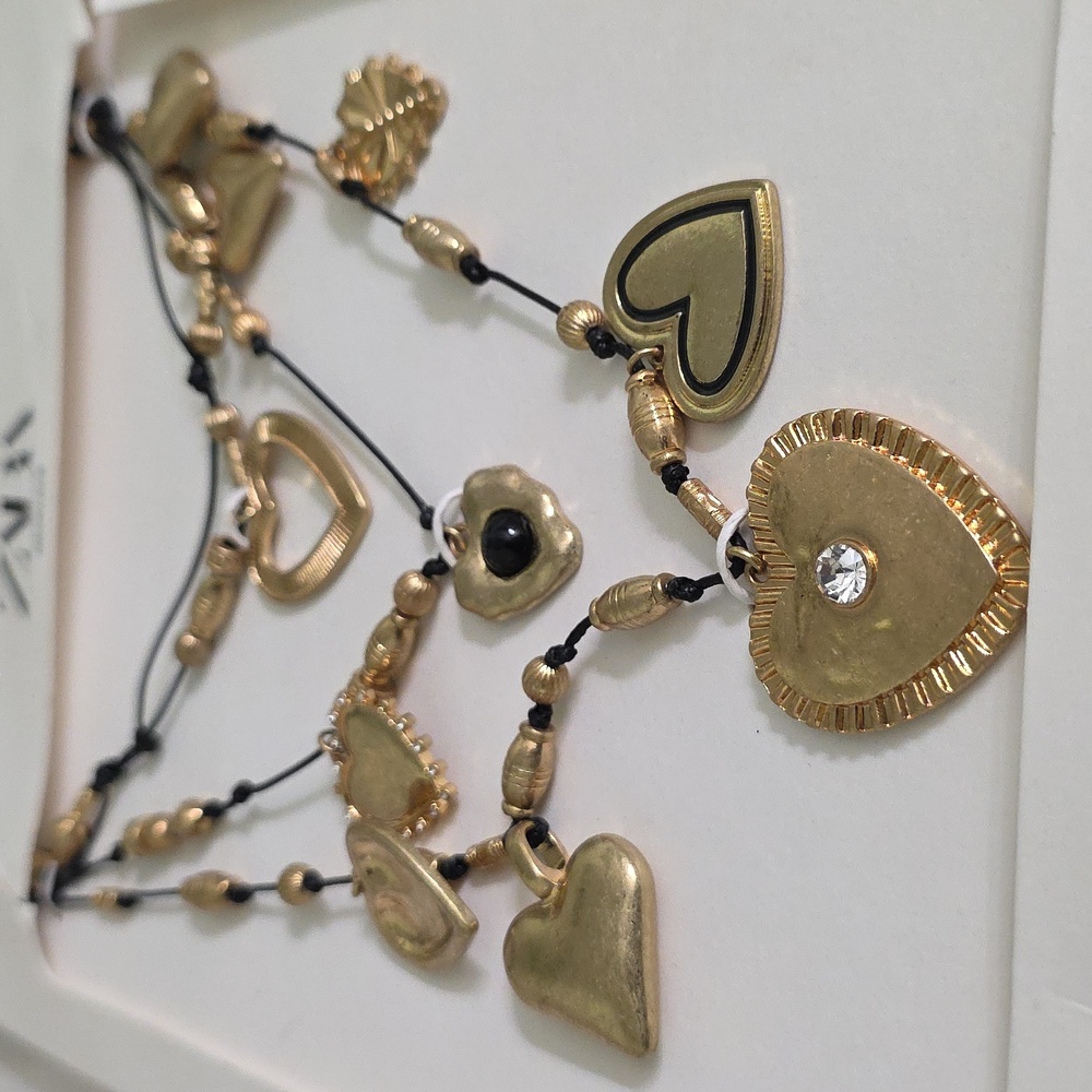 ZARA Multi Charm Heart Necklace - Picture 9 of 17